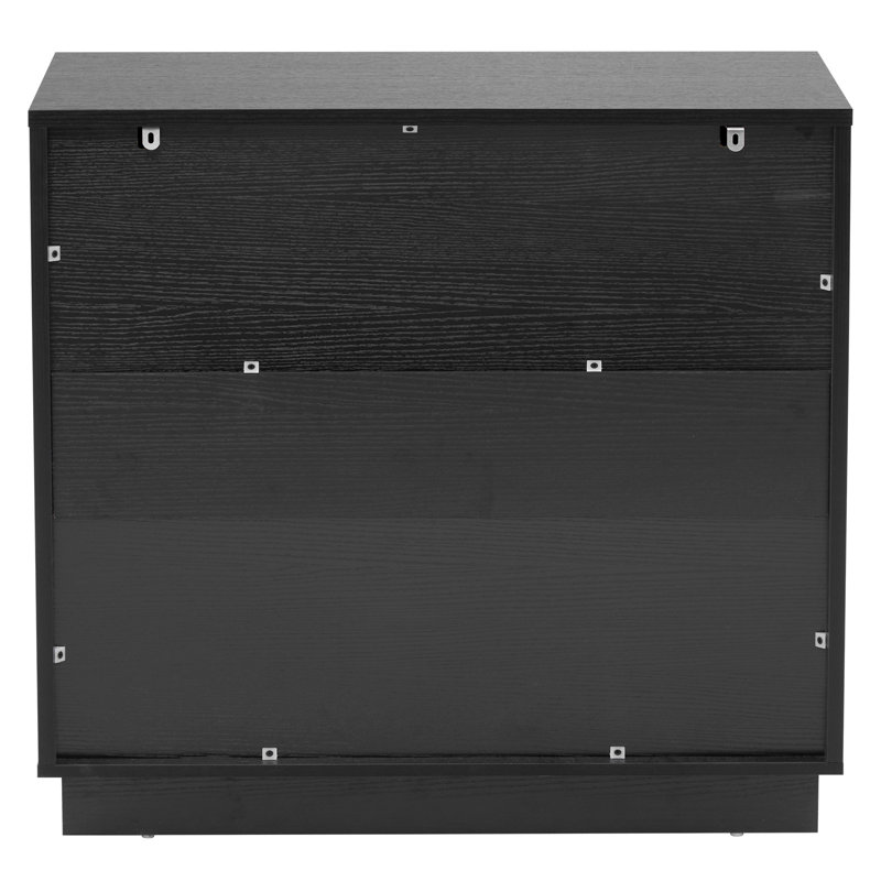 4 Drawer Nightstand For Bedroom, Black