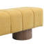 Banc multifonctionnel en chenille jaune, capacité de 136 kg, sans assemblage, âme en mousse de 28 cm, longueur de 127 cm, idéal pour les salles à manger et les chambres. Banc avec mousse haute densité, hauteur de 43 cm, poids et usages multifonctionnels.