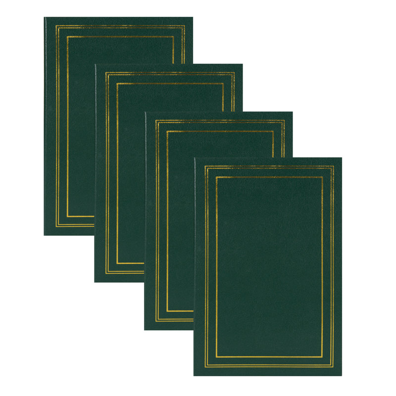 Ensemble d'albums photos, Vert foncé, H 12,8 po x l 8,8 po x P 2 po