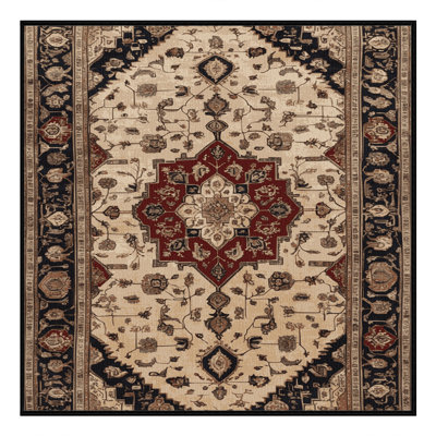 Machine Washable Persian Brown Area Rug