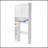 Over The Toilet Storage Cabinet For Bathroom With Adjustable Shelf White 67.4" H