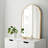 Arched Aluminum Alloy Wall Mirror, HD Glass Bathroom Vanity Mirror, Modern Decorative Arch Mirror for Bedroom, Living Room, Entryway-1053500657-1053500656