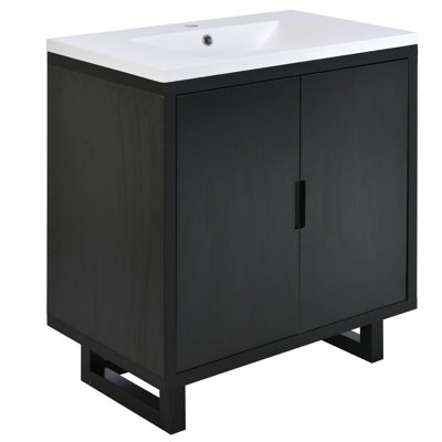 Ensemble de meuble-lavabo sophistiqué avec rangement abondant et design élégant