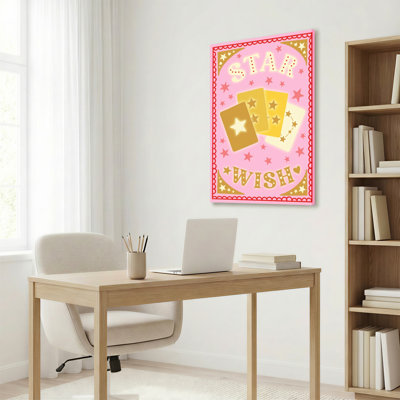 Star Wish Card Tarot Pattern Canvas Wrapped Wall Art Set Of 1