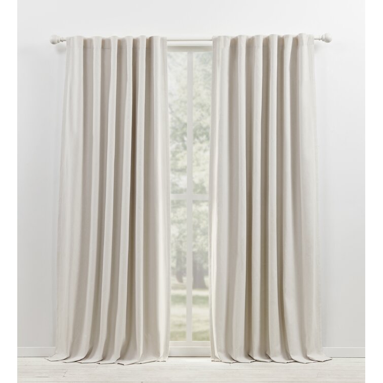 Lauren Ralph Lauren Sallie Blackout Heavy Cotton/Linen Blend with Lining Back Tab/Rod Pocket Curtain