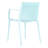 Modern Stackable Plastic Armchairs In Blue, All-weather Pp Construction, Slatted Back, , Assembly-, Suitable For Garden And Balcony Decor 4pcs With -, High Load Capacity, , Lightweight, Poolside-849786506