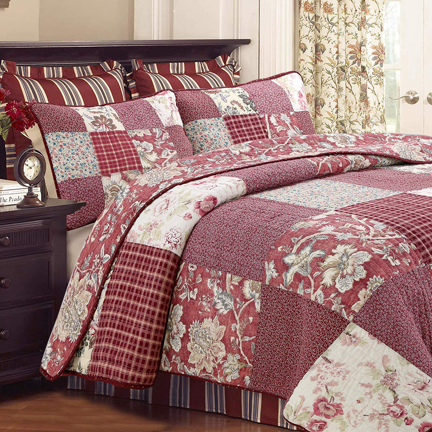 Cozy Line Home Fashion Cotton 3-piece Reversible Modern & Contemporary Quilt Set & Reviews | Wayfair