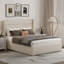 EASE Storage Boucle Teddy Fleece Pneumatic Lift Up Bed Frame Bed-123227804