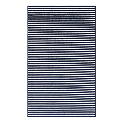 Sabrina Soto Stripes Indoor/Outdoor Rug Navy Blue