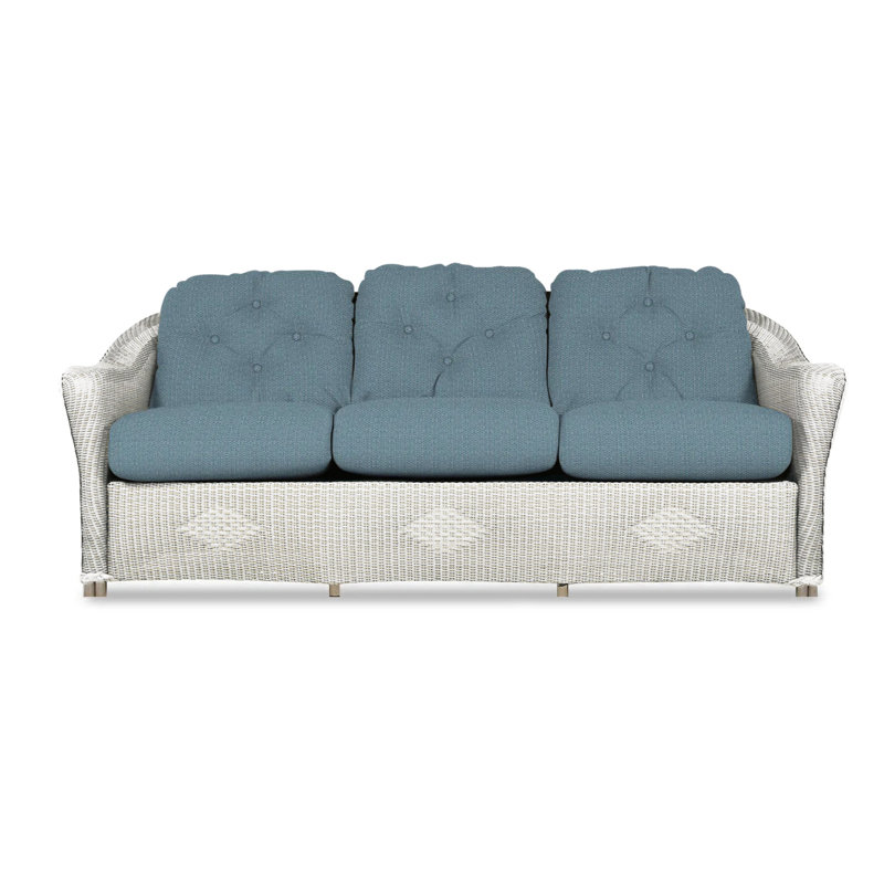 Reflections Outdoor 3 - Seat Patio Sofa, Hansen Spa, Antique White