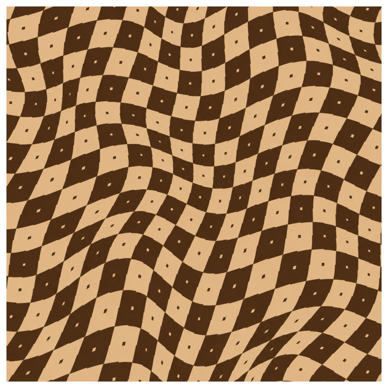 Housses de couette ondulées à motif damier, Lit simple
