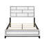 Mobilier de chambre à coucher moderne en bois à finition blanche et grand lit 1pc