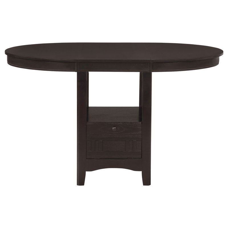 Guntersville Oval 60-inch Extension Counter Dining Table Espresso, Espresso, 36"