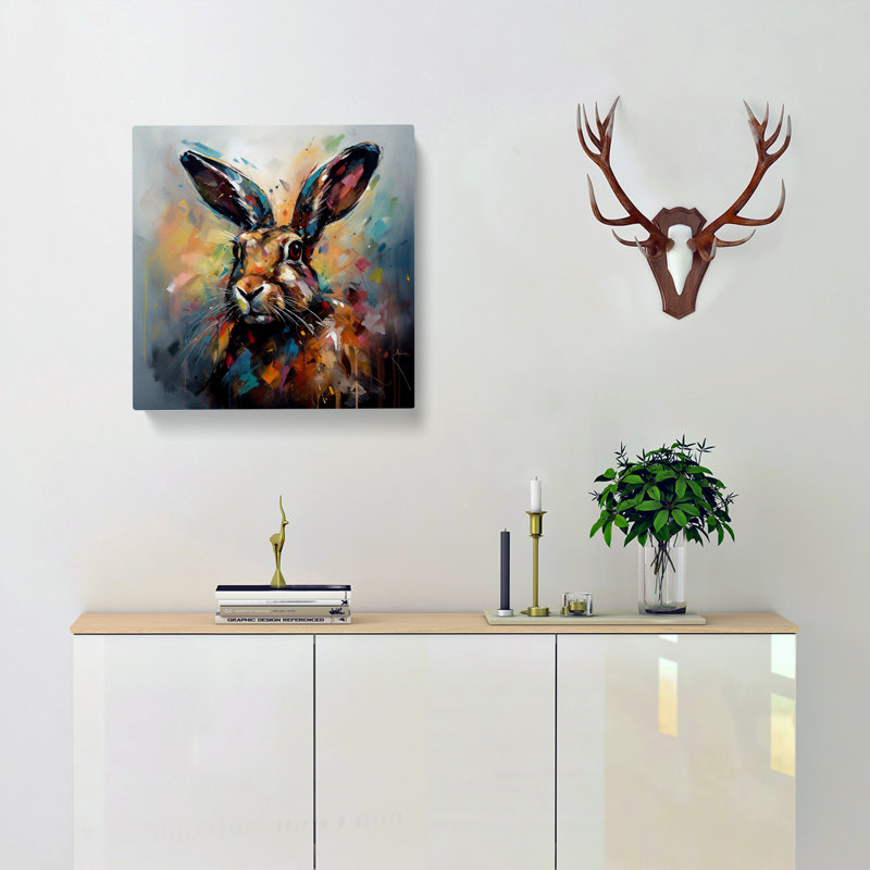 Hare Expressionism - Wrapped Canvas