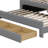 Space Efficient Upholstered  Daybed,with LED Belt Trundle and Three Storage Drawers-129754354