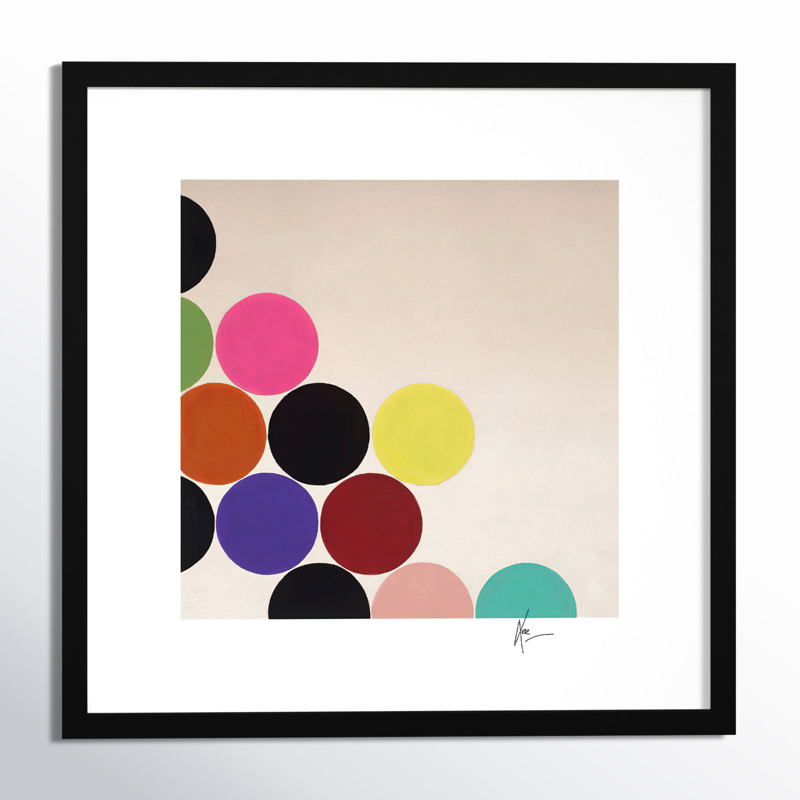 Joy by Lee Lessem, Black, 16" H x 16" W x 1.25" D