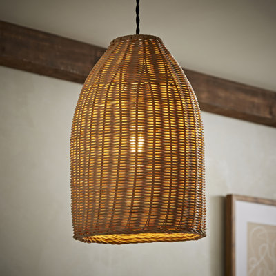 22cm Wooden Oval Pendant Shade