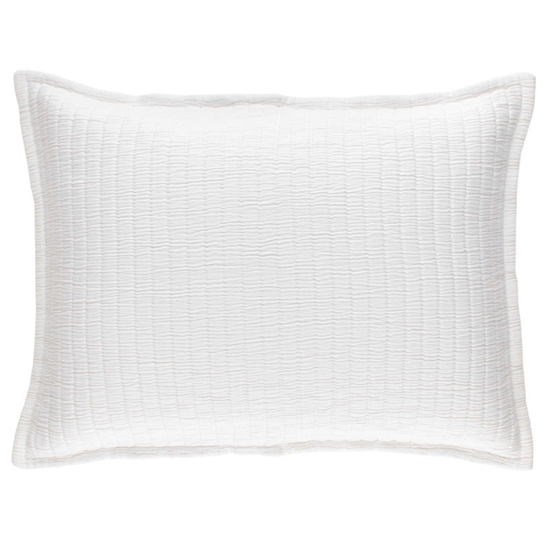 Boyfriend Matelasse Sham, Standard, White