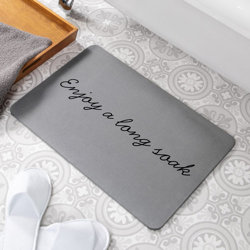 Non-Slip Shower Mat, Grey