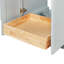 Meuble-lavabo de salle de bain avec lavabo ovale simple décalé à gauche de 42 pouces et comptoir en quartz blanc de Carrare de 1,5 pouce d'épaisseur, couleur grise.-689676889-689676890