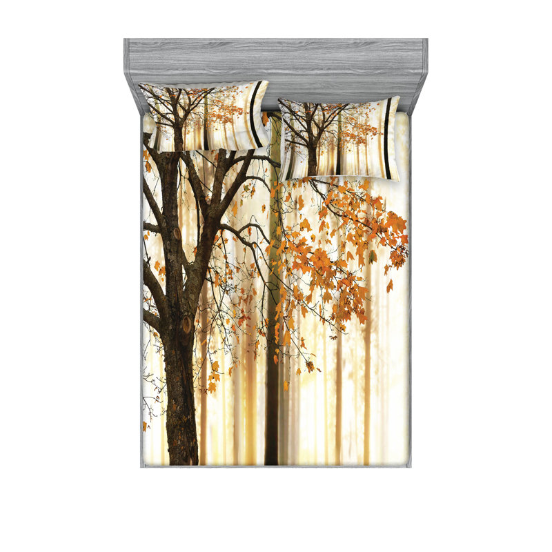 Drap-housse et coussin décoratif Ambesonne, Ensemble de draps pour lit double + 5 pièces supp