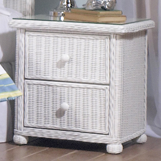 Watkins 21'' W Wicker / Rattan Nightstand, White