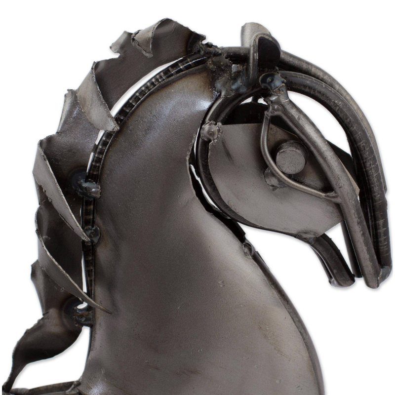 Metallic Horse Recycled Auto Parts Sculpture