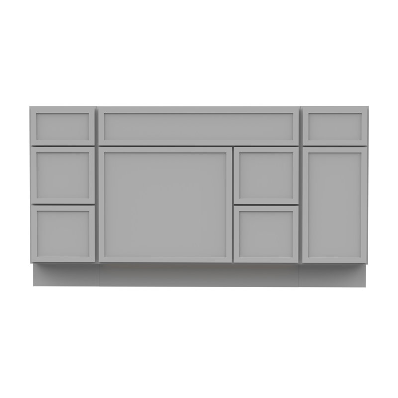 60'' Single Bathroom Vanity Base Only, Gray