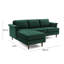 Canapé et chaise longue en velours de 86,6 po Demeter-70528700-70355958