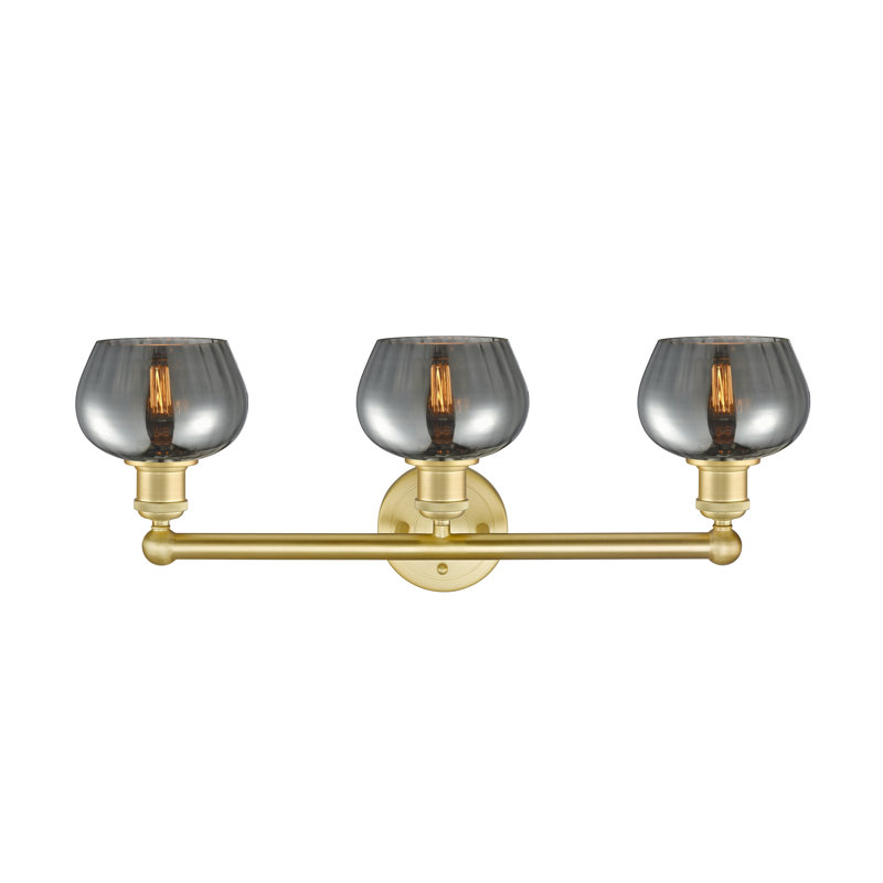 Noille 3 - Light Dimmable Vanity Light, Plated Smoke, Satin Gold