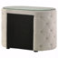 Table de chevet 2 tiroirs rembourrée pour chambre à coucher