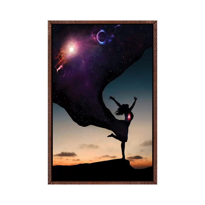 Space Way by Abdullah Evindar - Print on Canvas, Classic Brown Wood Framed, 66.04 cm H x 45.72 cm W
