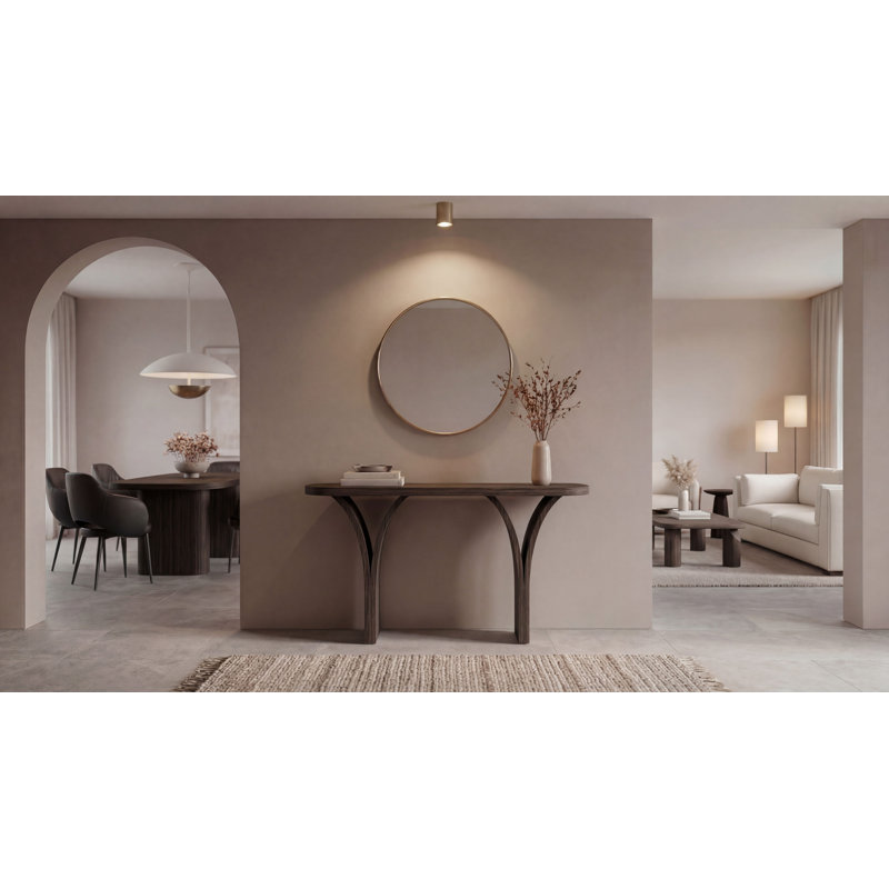 55.12'' W Console Table, Brown