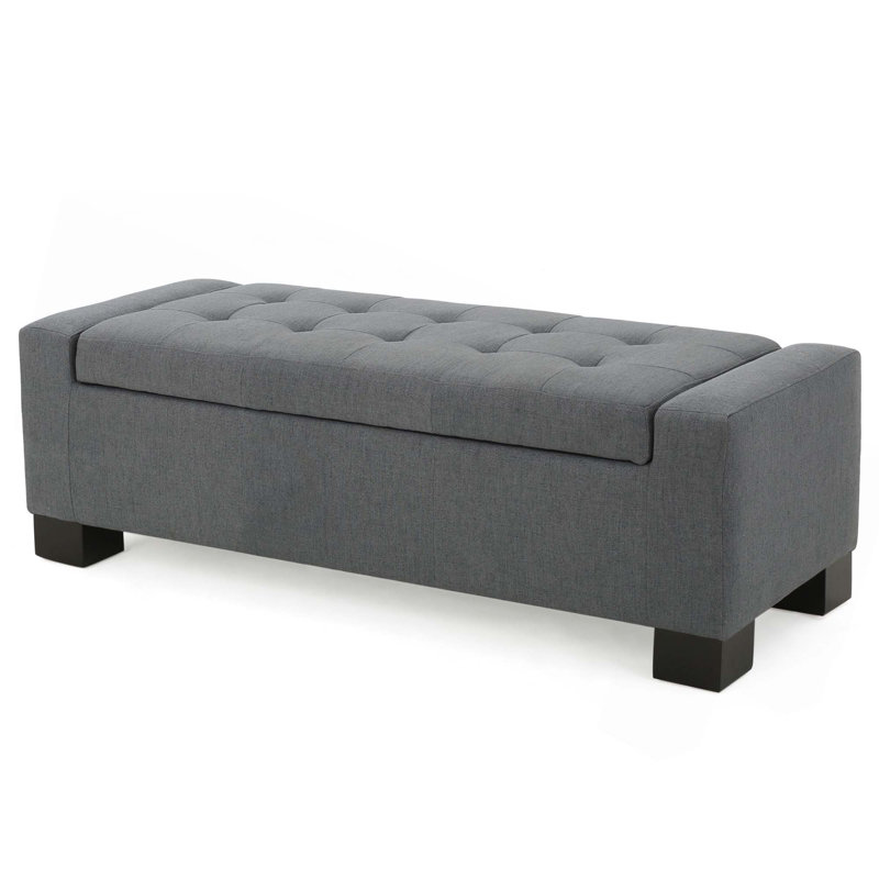 Banc de rangement avec pieds en bois