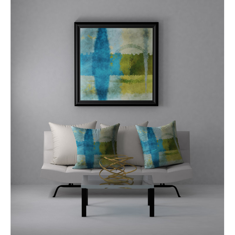 Abstract Throw Pillow, 18" H x 18" W