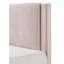 Lit simple rose de style contemporain avec tête de lit tapissier nervurée et conception discrète à profil bas pour la décoration de la chambre à coucher-622689074-622689072