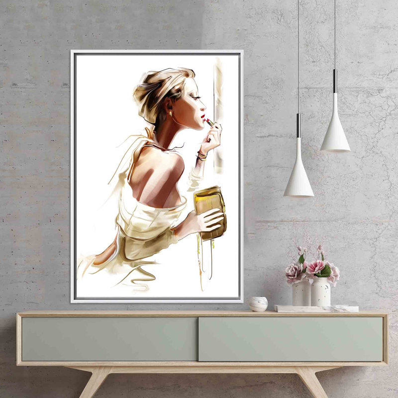 Print on Canvas, 70 cm H x 50 cm W, White, Framed Print without Mat