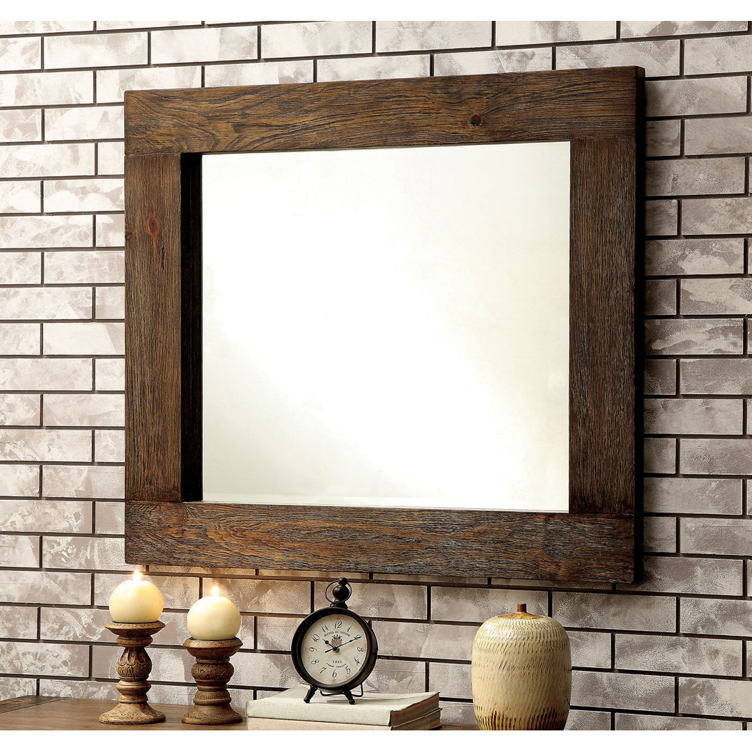 Hristea Wood Wall Mirror Union Rustic