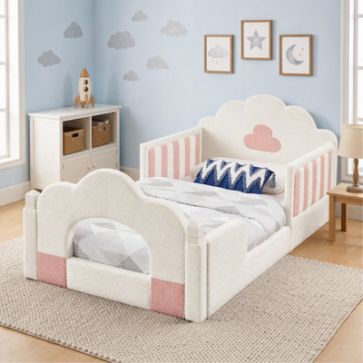 Full Size Daybed with Storage Drawers Upholstered Corner Bed with L Shaped Headboard Velvet Daybed Frame for Living Room Guest Room - Beige