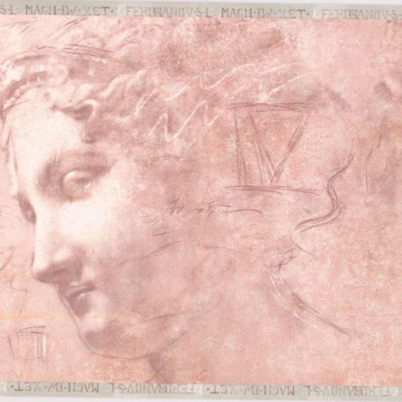 Papier peint abstrait, Rose / beige / gris