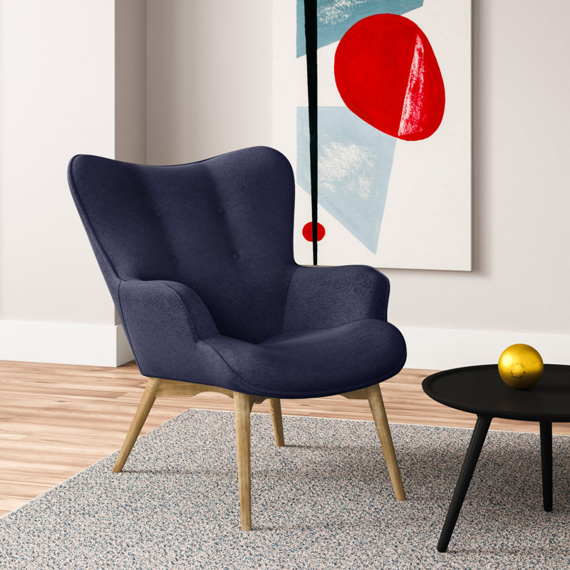 Rockwell Upholstered Accent Chair, Blue Marine