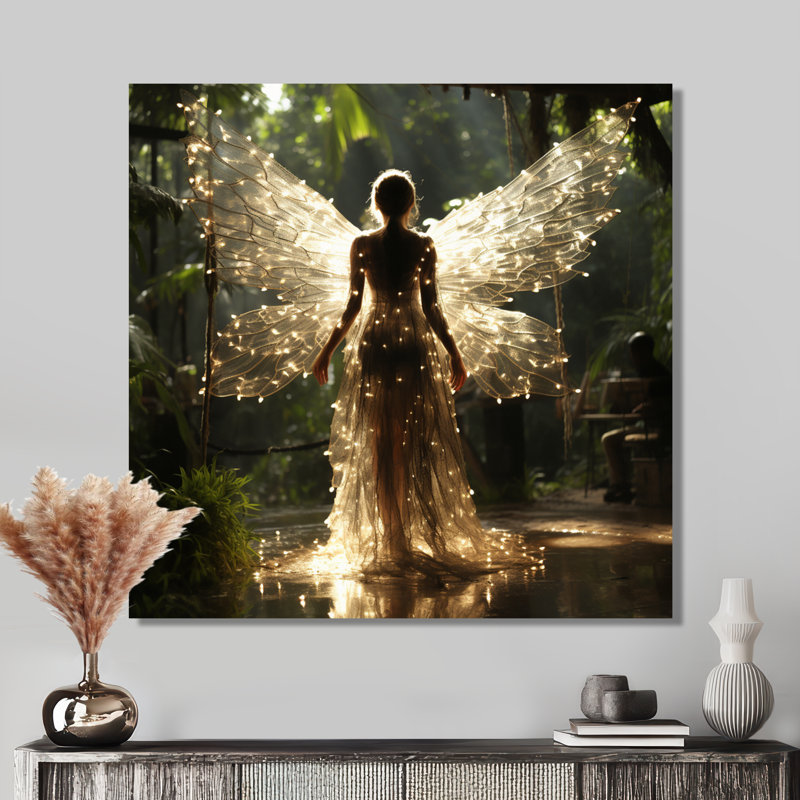Glorious Angel Forest Dawn - pépinière d'animaux, décoration murale, H 36 po x l 36 po x P 1,5 po, Métal métal