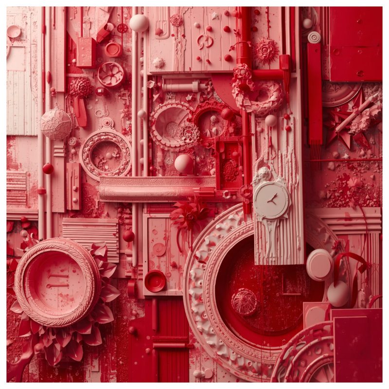 Coussins décoratifs Red Abstract, 20 x 20 pouces