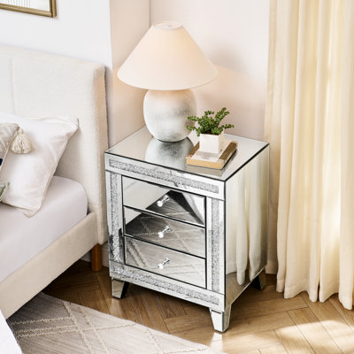 21.5x15.8x26.8 Inch 3 Silver Mirror Cabinet - Stylish & Multi-functional For Bedroom, Living Room, Dressing Room 21.5" X 15.8" 26.8" Modern Elegant Storage Office