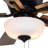 42 in. Black Indoor Low Profile Flush Mount Transitional Ceiling Fan with Reversible Brown Hickory-Black Hickory Blades, LED Light Kit and Pull Chain, 3 Speeds, Frosted White Glass Shade-826518422-826518423