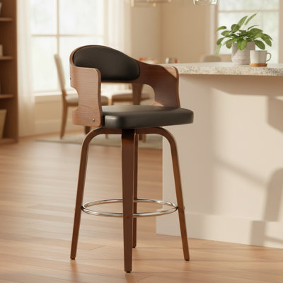 Blanco Swivel Upholstered Counter Stool