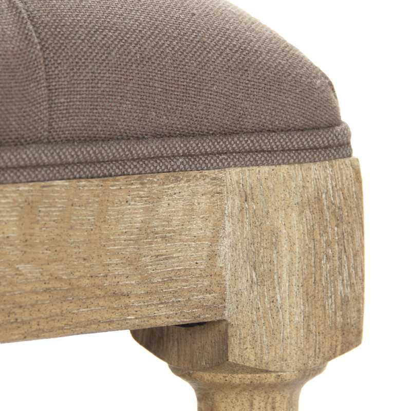 Piatt Upholstered Ottoman, Woodrose, Natural