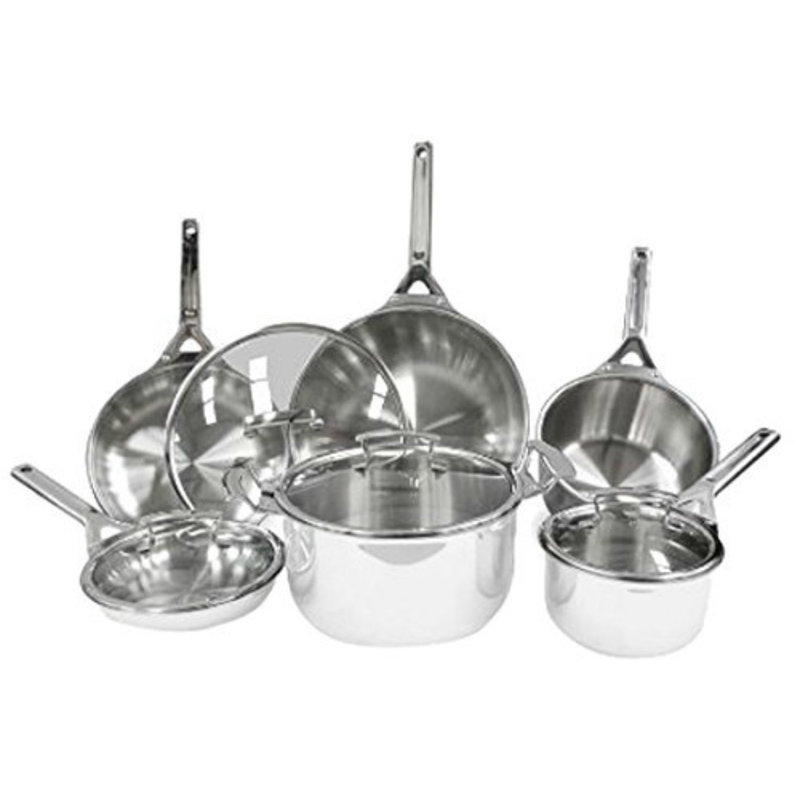 Ensemble de ustensiles de cuisine en acier inoxydable 10 pièces true induction Gourmet