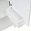 Meuble-lavabo vert de 30 pouces avec lavabo en céramique et rangement polyvalent - idéal pour les petites salles de bain-102835830