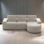 Canapé modulaire en L avec coussins réversibles et coussins de cou en L, aucun assemblage requis avec méridienne-420280190